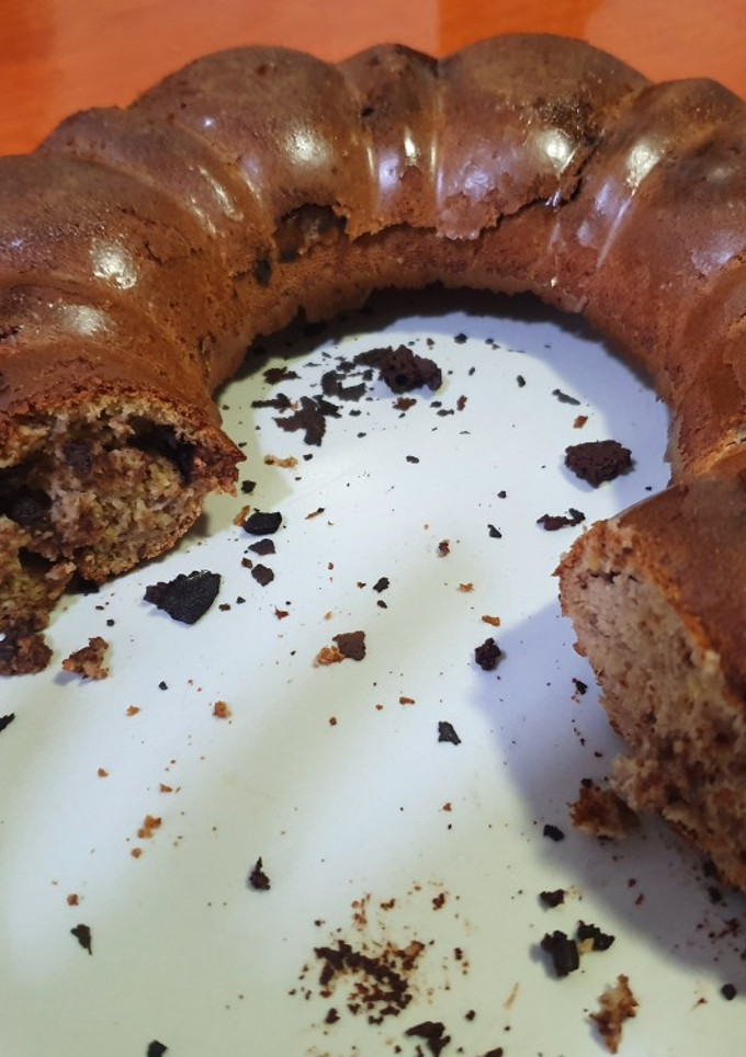 Una foto de Bizcocho de plátano y chocolate