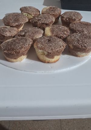 Una foto de Muffins marmolados veganos