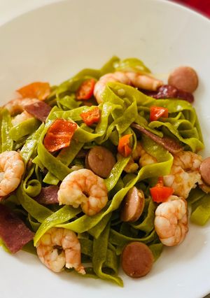 Foto resep Fetucini bayam (DIET)