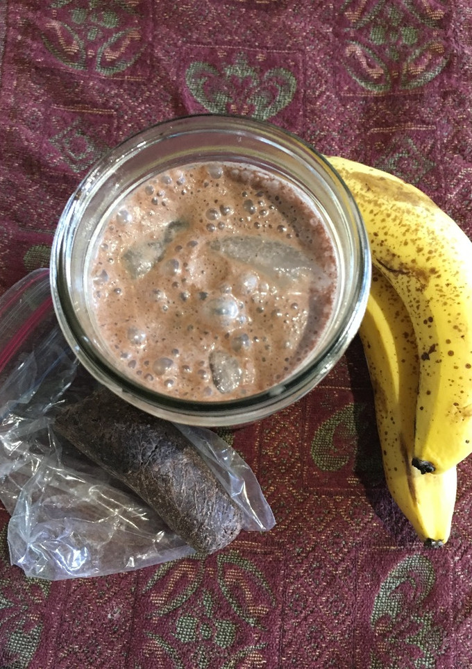 Una foto de Batido de Banana y Cacao (smoothie)