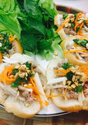Hình của món Bánh mì hấp cho các cháu.