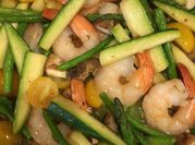 A picture of shrimp asparagus