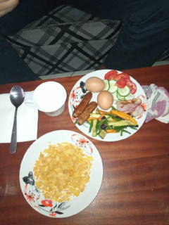 A picture of Roasted veggies and hard boiled eggs #breakfastcontest.