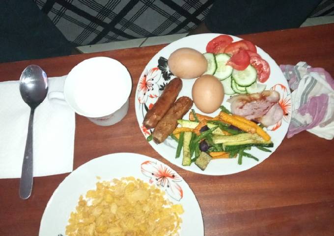 Roasted veggies and hard boiled eggs #breakfastcontest