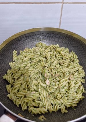 Foto resep Aglio Olio Fusilli Spinach + Tuna