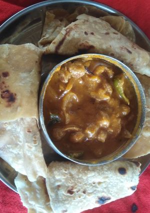 சப்பாத்தி வித் சோயா குருமா செய்முறை முக்கிய புகைப்படம்