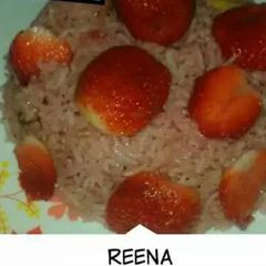 A picture of Flavour rice strawberry coconut rice.