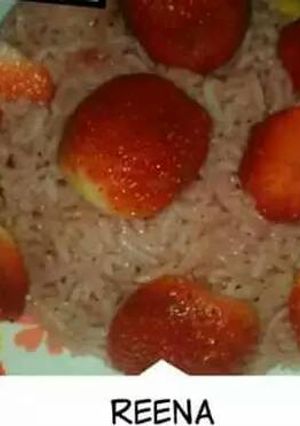 A picture of Flavour rice strawberry coconut rice.