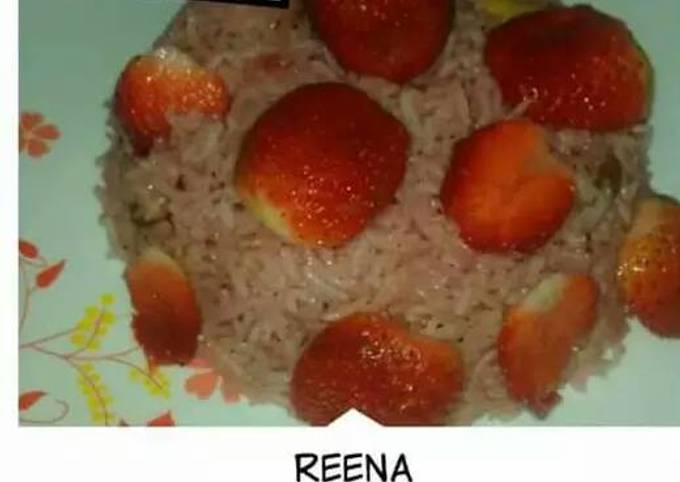 Recipe of Favorite Flavour rice strawberry coconut rice