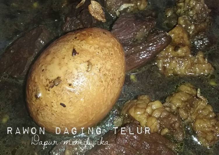 Rawon daging telur