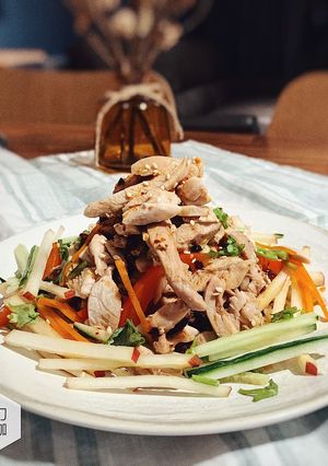 川味涼拌蘋果雞絲 的食譜成品照片