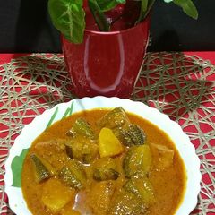 A picture of Chichinga Curry Bengali Style.