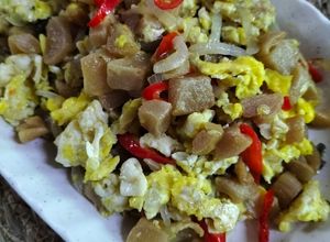 Gambar Lobak Masin Goreng Telur