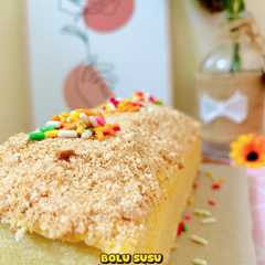 รูปของ Bolu Susu Topping Marie Regal (Anti Gagal - Takaran Sendok - Tanpa Mixer)