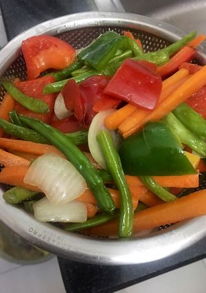 Hình của món Rau xào ngũ sắc.