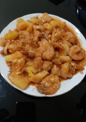 Foto resep Udang asam manis