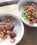 Cháo sườn ram, bào ngư, thịt băm