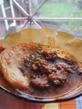 Roti cane mandi kare daging kacang ijo