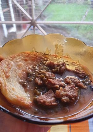 Foto resep Roti cane mandi kare daging kacang ijo