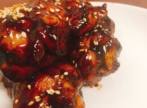Hình của món Cánh gà sốt teriyaki (phiên bản thiếu thốn nguyên liệu).