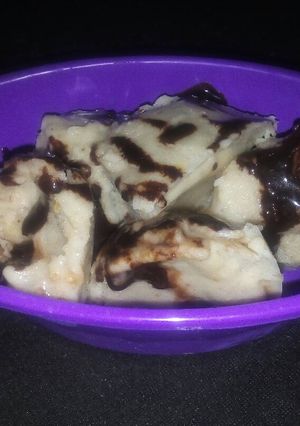 Una foto de Helado de banana casero