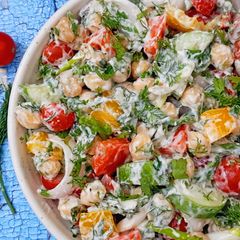 A picture of Greek Yogurt Chickpea Salad.