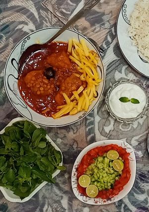 عکسی از دستور خورشت قیمه با مرغ 🥰