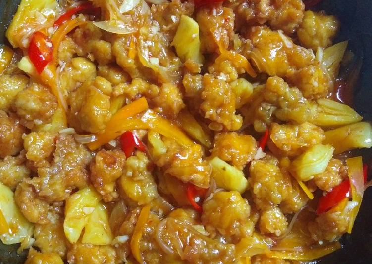Resep Ayam krispy nanas pedas yang Lezat