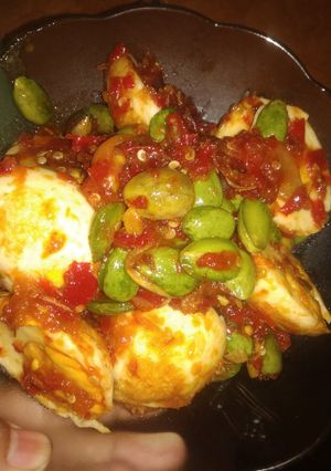 Foto resep Balado telur pete