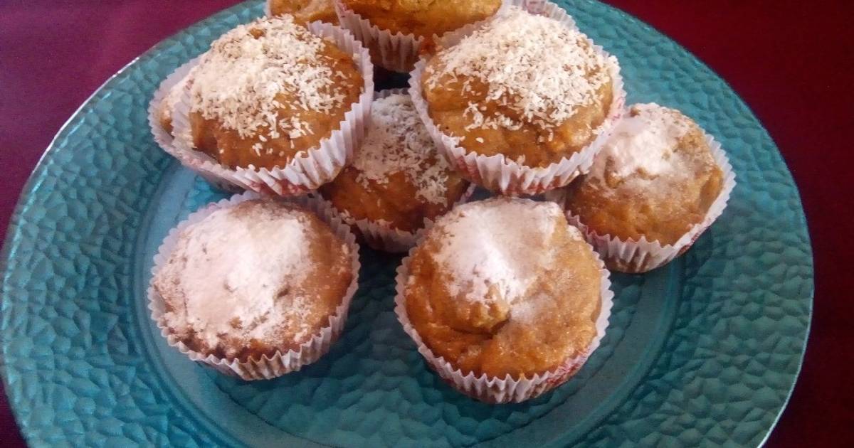 Muffins Integrales de banana sin azúcar Receta de 🌸🍑Melocotón 🍑🌸 Cookpad