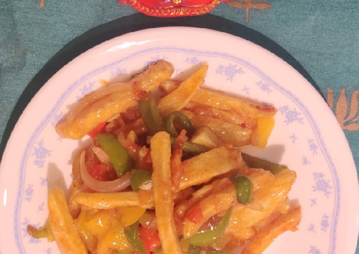 Potatoes with honey and pepper