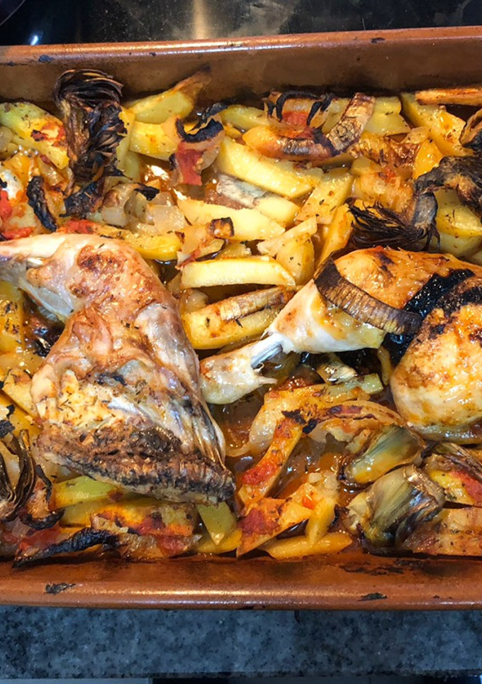Una foto de Pollo al horno