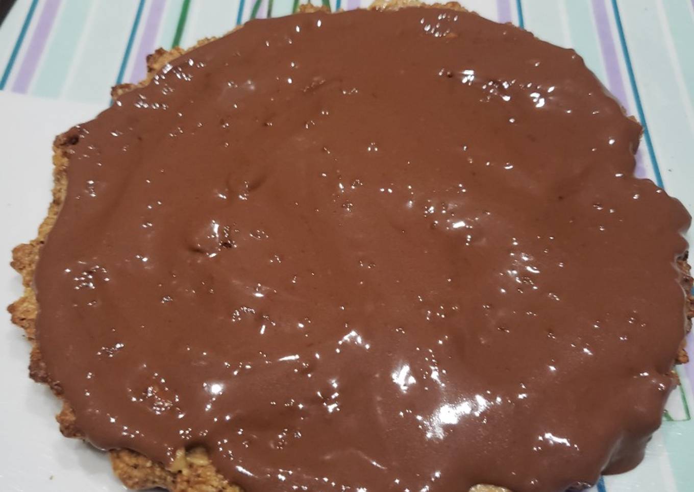 Tarta ganache de chocolate y dulce de leche low carb