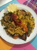 Arroz de costillejas y verduras