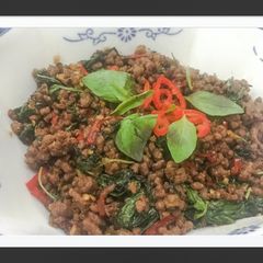 A picture of Thai Basil Beef (Pad Gra Prow).