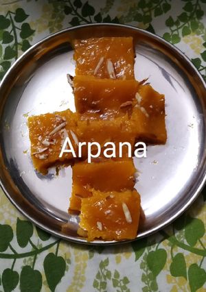 A picture of Mango burfi.