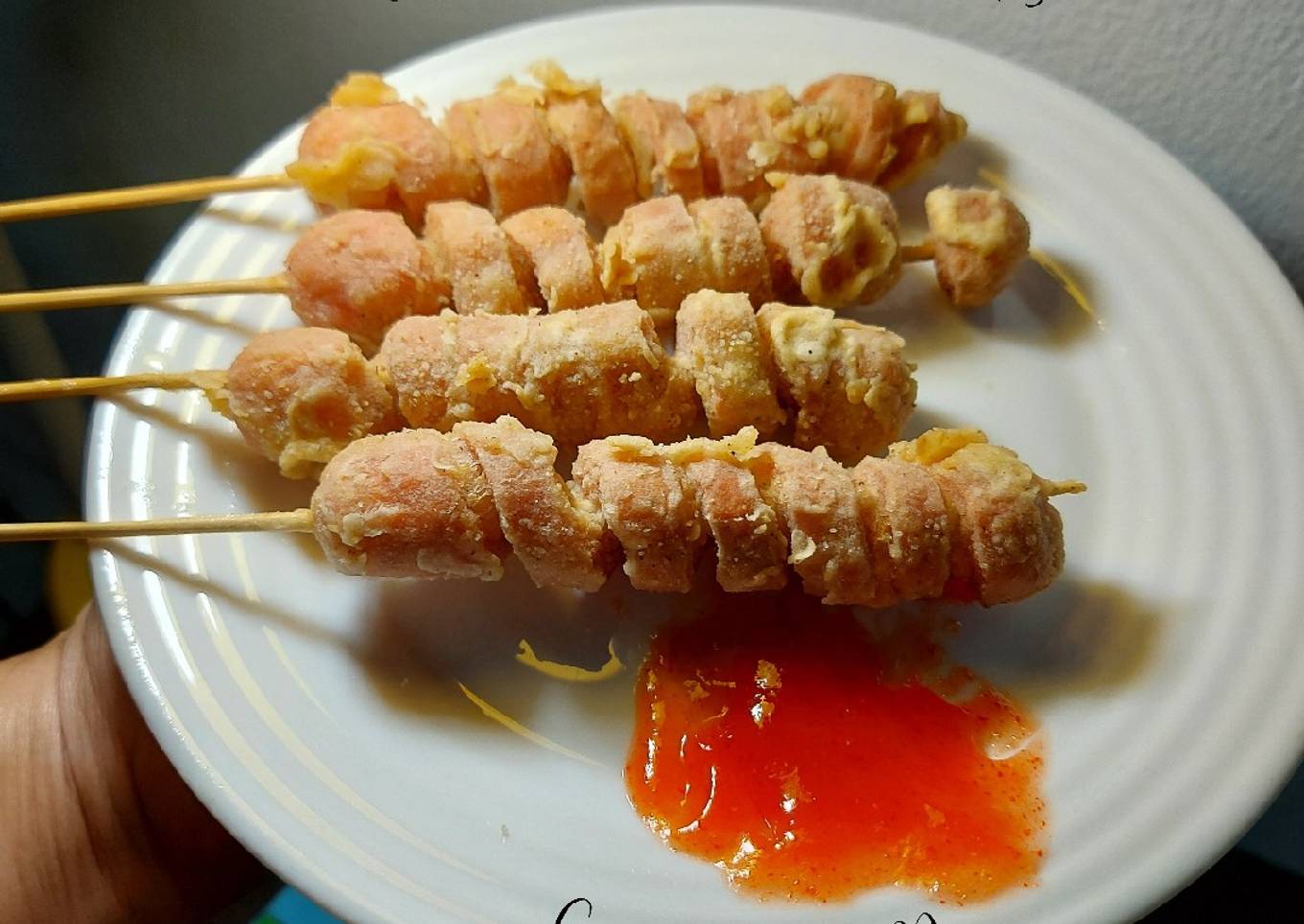 Sosis Goreng Spiral Krispy