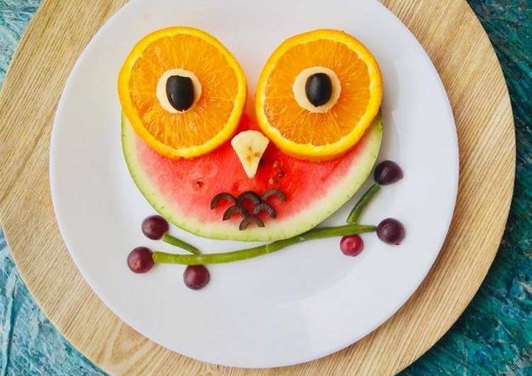 Funny Fruit Owl