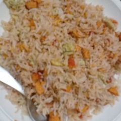 A picture of Egg fried rice.