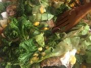 Una foto de lechuga kale