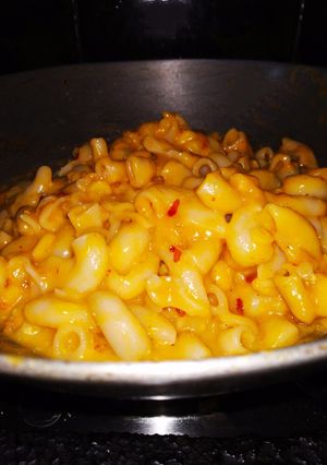 A picture of Schezwan panne pasta.