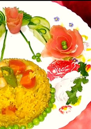 A picture of Vegetables pulao.