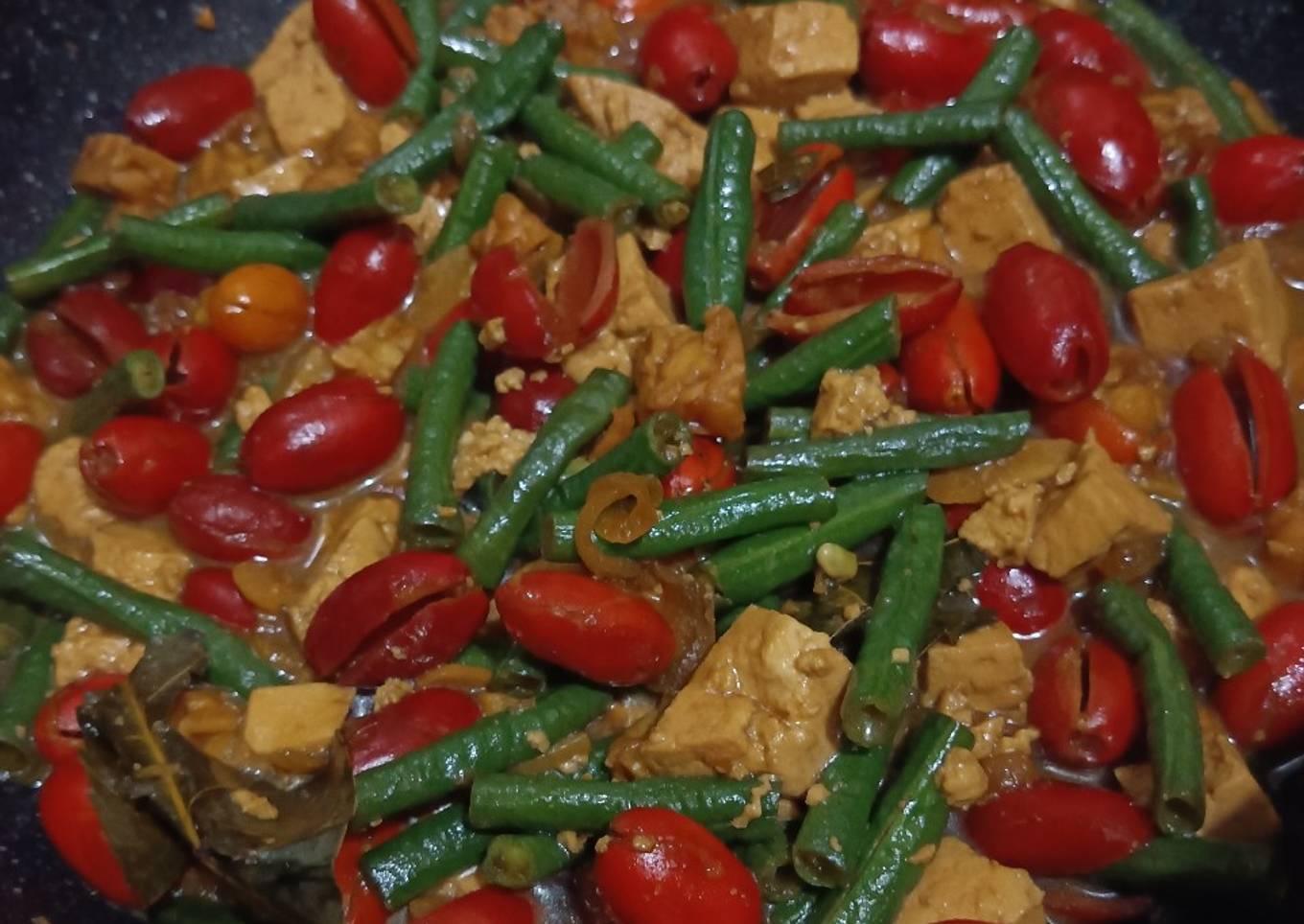 Oseng Kulit Melinjo Tempe Tahu Kacang Panjang Sederhana