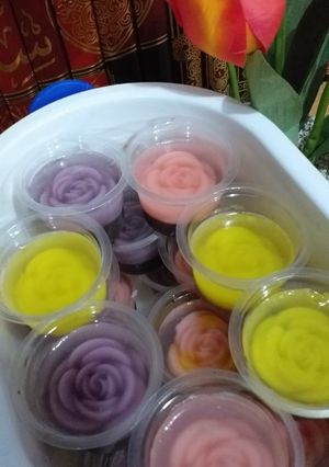 Foto resep Puding Bunga Mawar Simpel