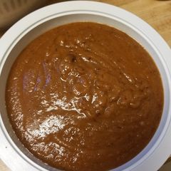 A picture of Cranberry Pumpkin Soup.