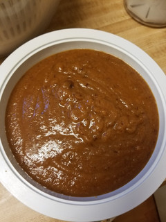 A picture of Cranberry Pumpkin Soup.