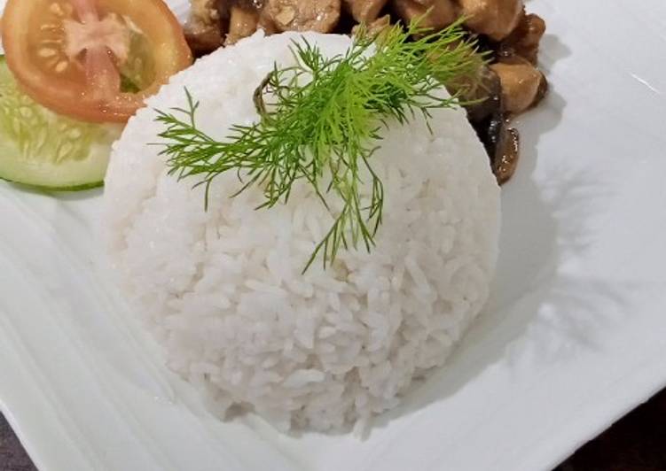 Resep Nasi Ayam Jamur Ala Dapur Saya😍 yang Sempurna