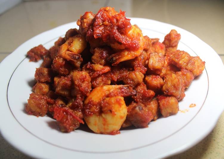 Sambal goreng tempe & udang