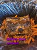 Honey garlic butter slow cooked pork roast with carrots