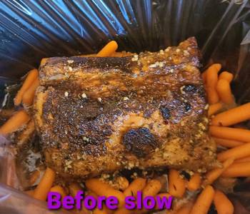Ultimate Prepare Recipe Honey garlic butter slow cooked pork roast with carrots Practical Delicious